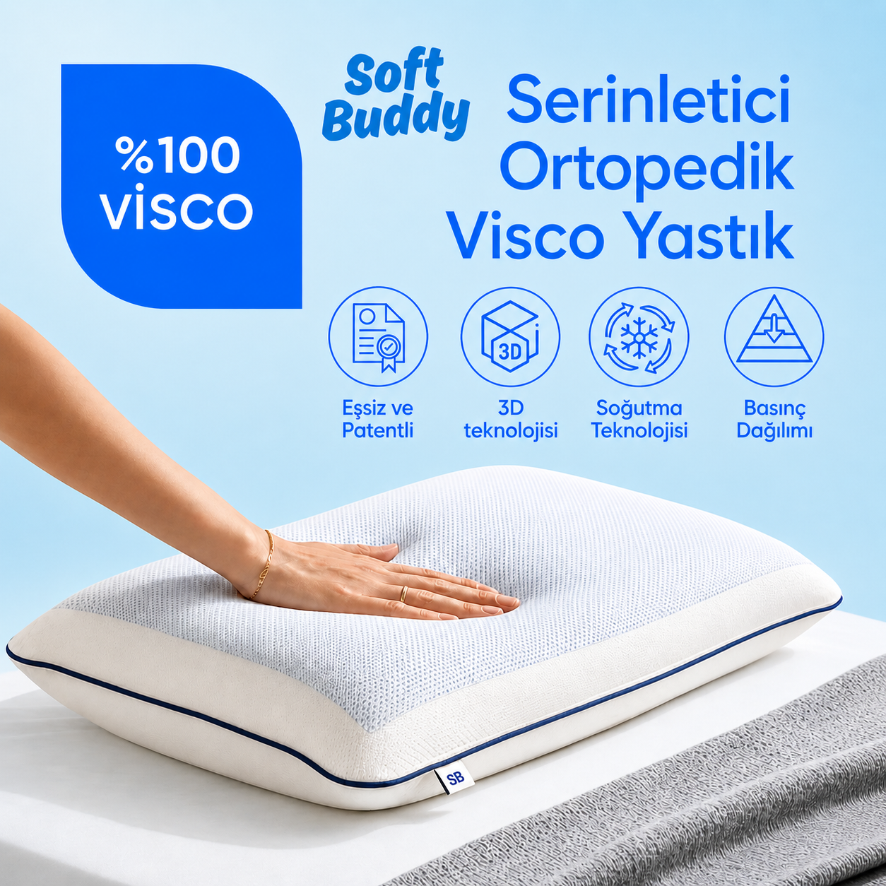 Ortopedik Klimalı Jelli Yastık